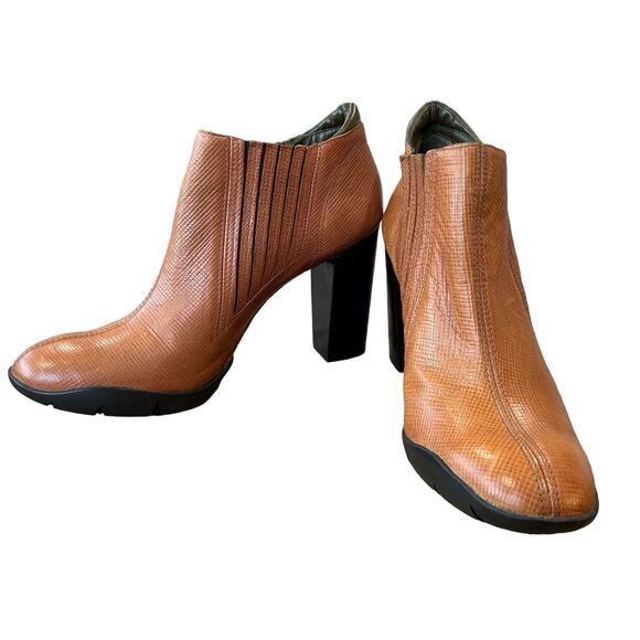 Cole‎ Haan Nike G Series Technical Soles Ankle Boot Size 9.5 Leather Brown - Picture 2 of 13